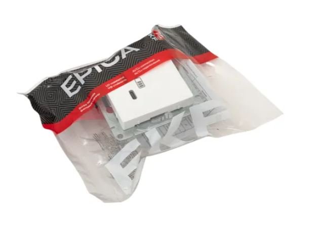 Механизм розетки USB-C - 2 шт, белый Эпика (UP1-SOW-2USBC)