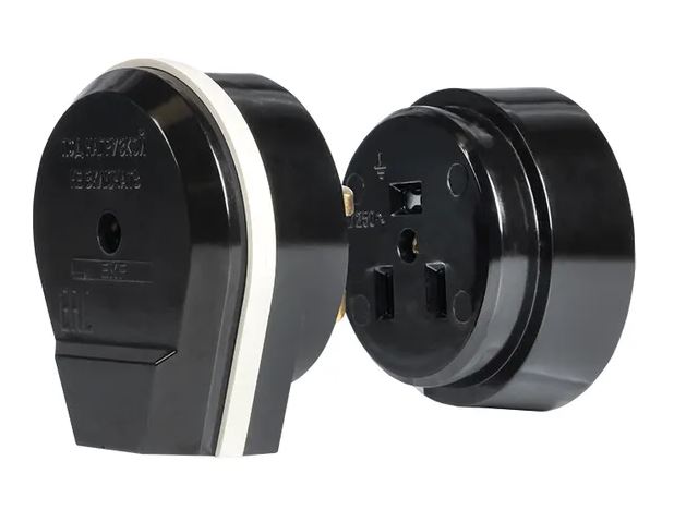 Разъем РШ-ВШ 32А 250В 2P+PE (ОУ) карболитовый черный PROxima (AS-250-O-03)