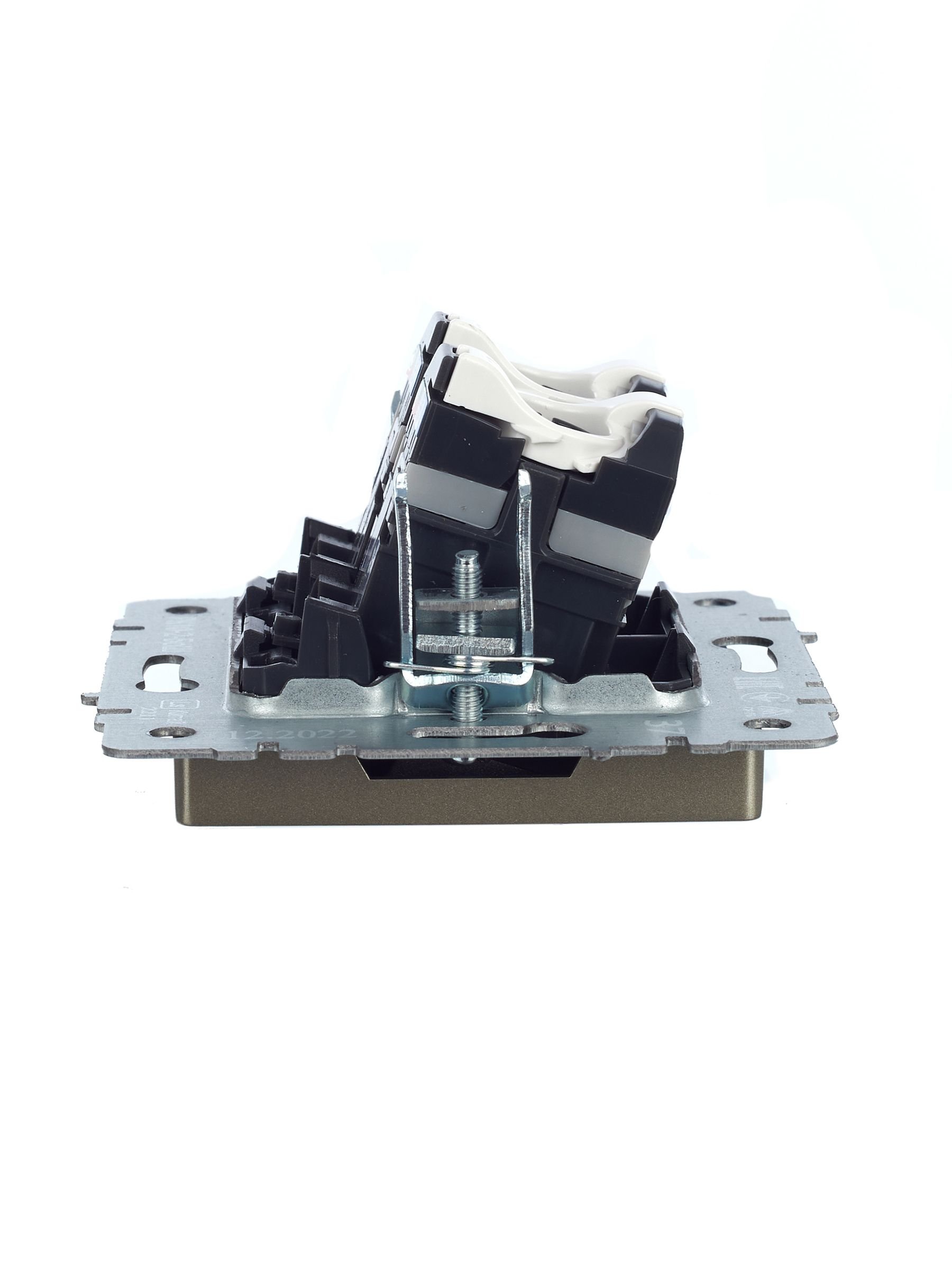 Розетка компьютерная двойная RJ45 BRITE кат.5E РК10-2-БрШ скрытой установки шампань (BR-K20-1-K37)