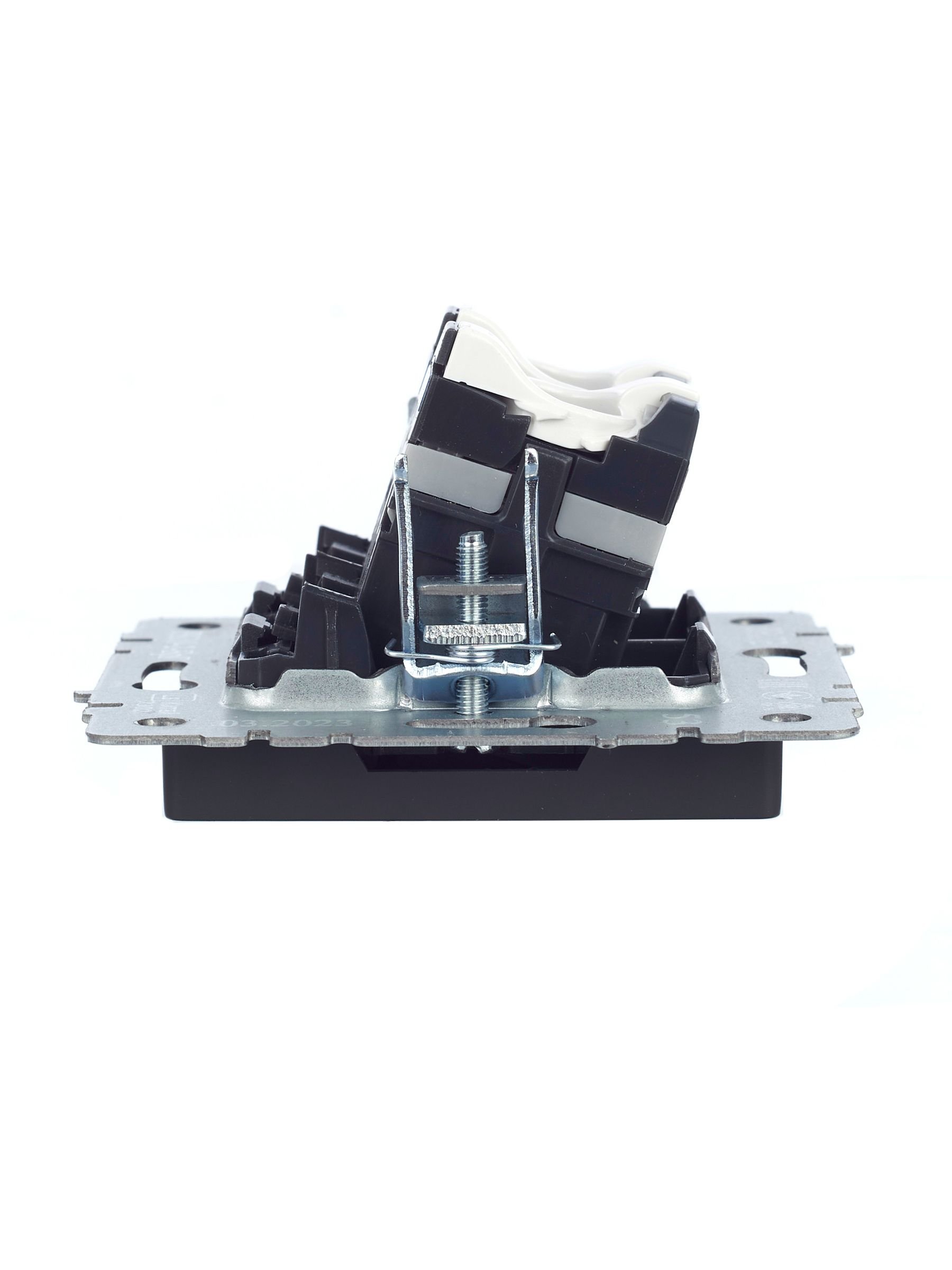 Розетка компьютерная двойная RJ45 BRITE кат.5E РК10-2-БрГ скрытой установки графит (BR-K20-1-K53)