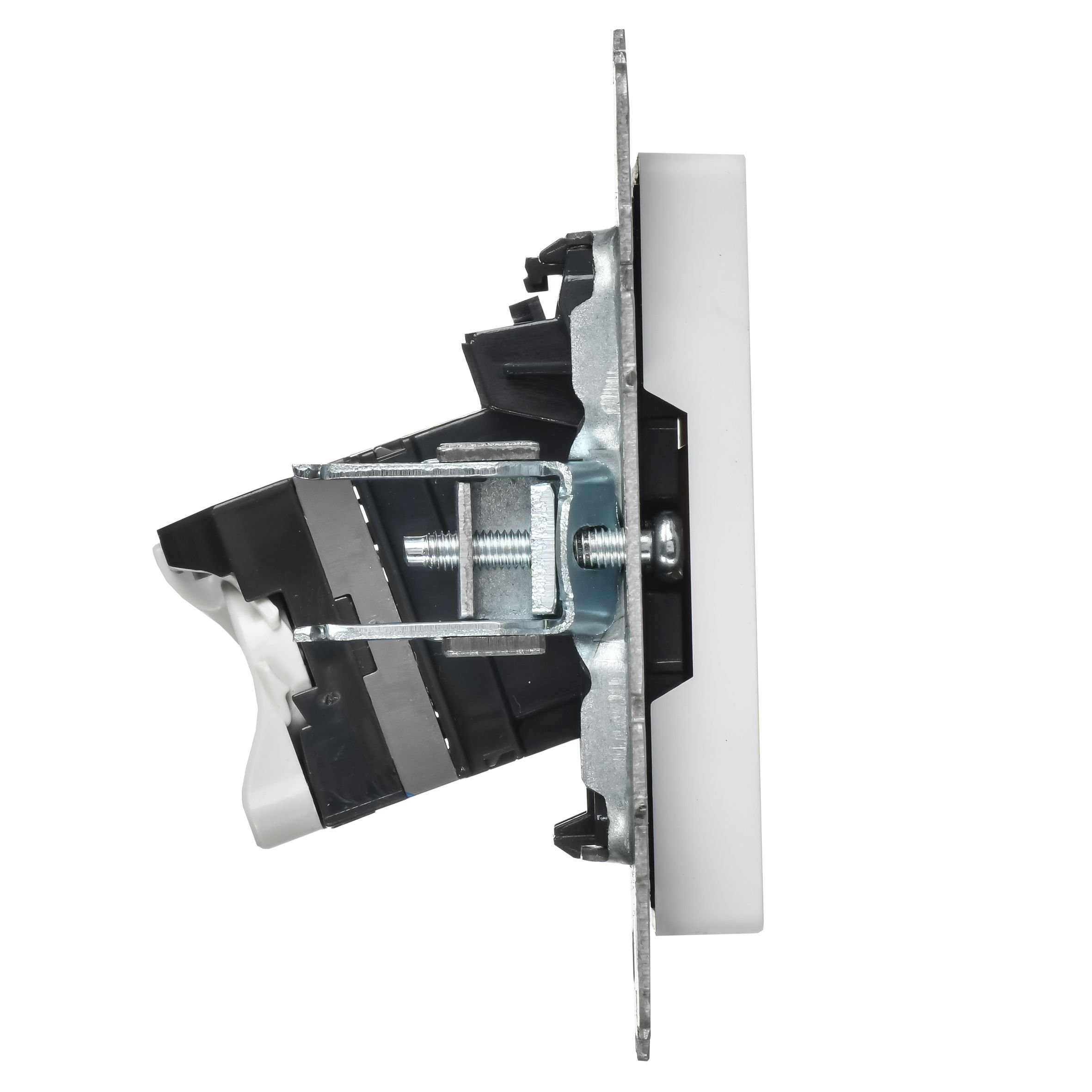 Розетка компьютерная двойная BRITE кат.5E RJ45 РК10-2-БрАБ скрытой установки арктический белый (BR-K20-1-K91)
