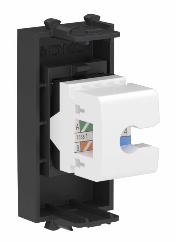 Розетка RJ-45 кат.6А 1 модуль Avanti черный матовый (4412671)