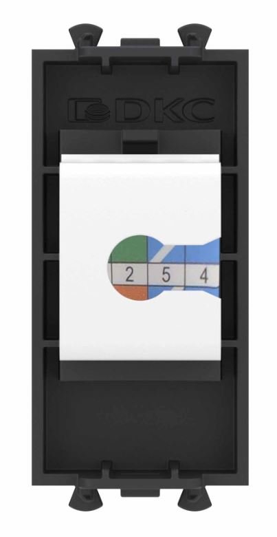 Розетка RJ-45 кат.6А 1 модуль Avanti черный матовый (4412671)