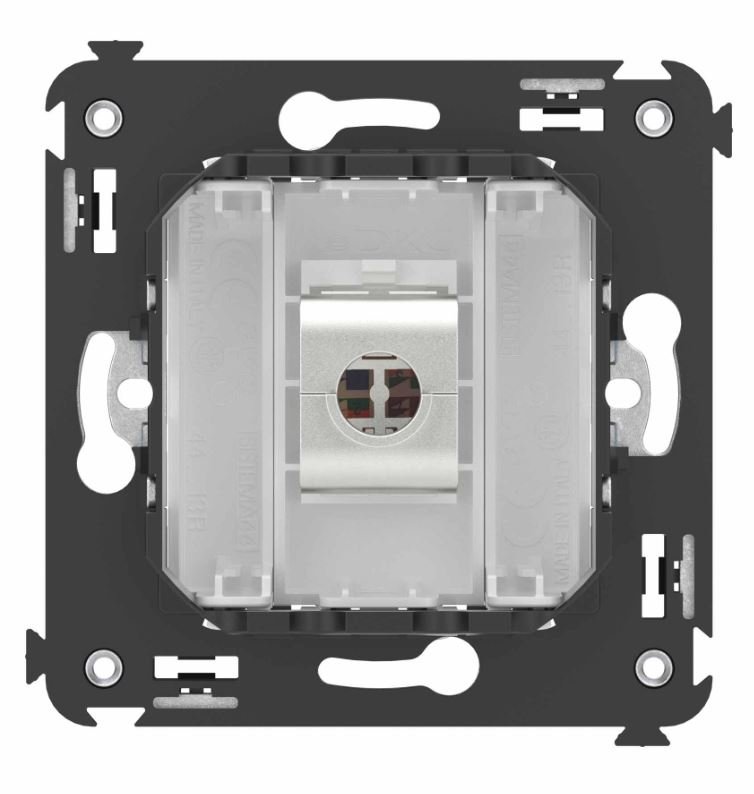 Розетка RJ-45 кат.6A одинарная экранированная Avanti белое облако (4400773)