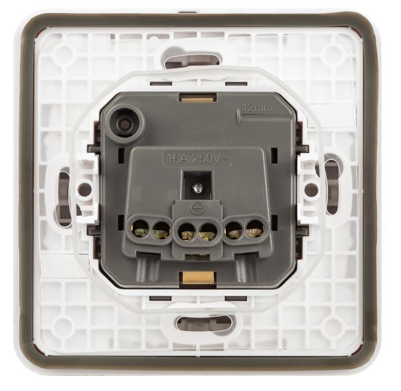 Розетка СУ Эксперт 11-2522-01 16А IP55 250В 2P+E белый ЭРА (Б0063281)