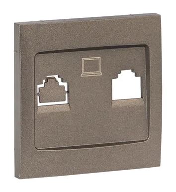 Валенсия Лицевая панель розетки RJ-45 1-местная графит (ESK01-L-035-60)