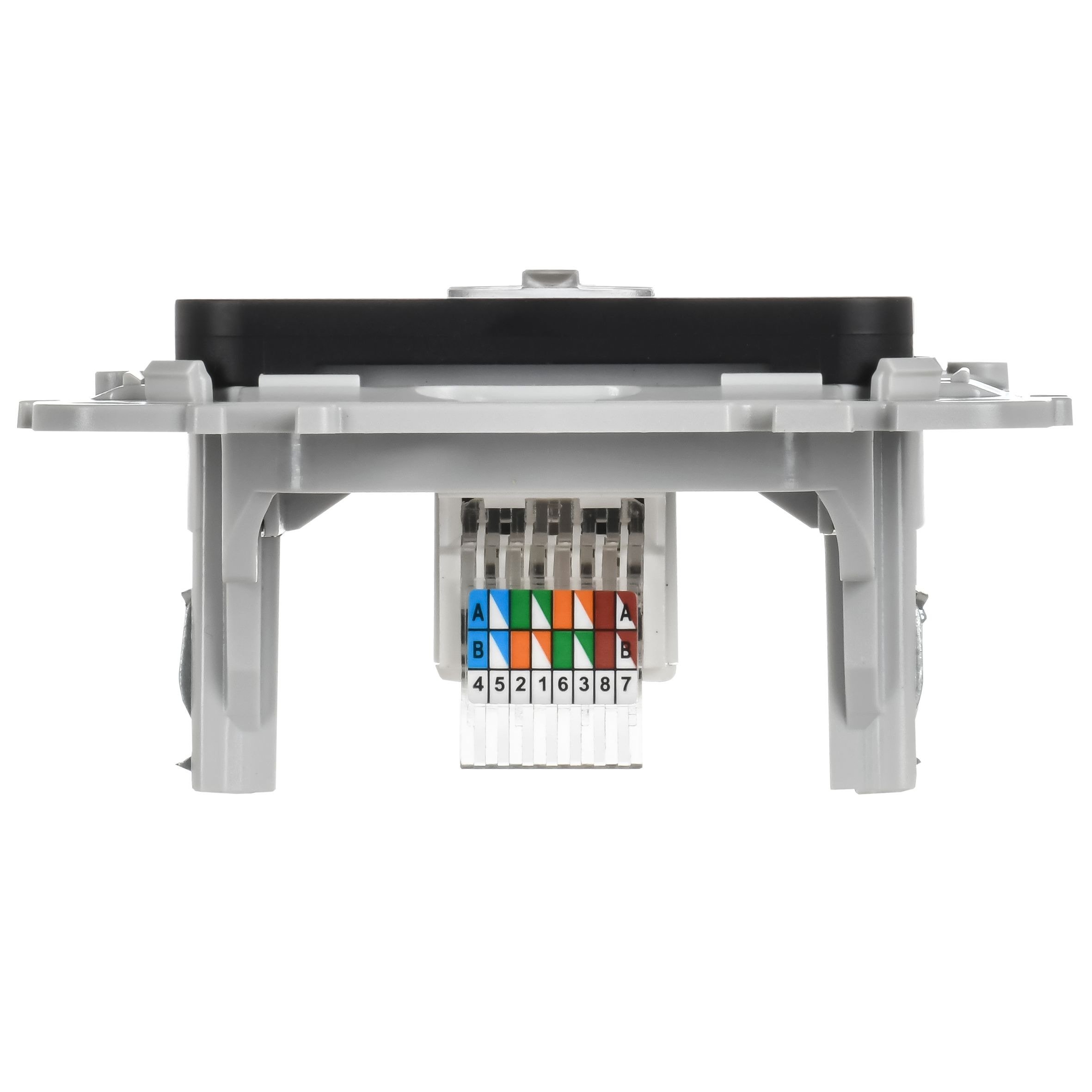 FLITE Розетка компьютерная RJ45 кат 5Е UTP РК5е-1-0-ФлЧ скрытой установки черный (FI-K12-1-K02)