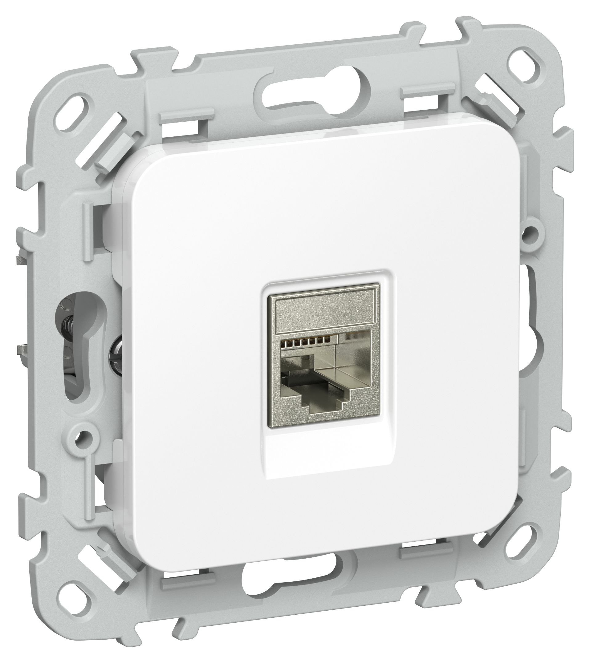 FLITE Розетка компьютерная RJ45 кат 5Е STP РК5е-1-1-ФлБ скрытой установки белый (FI-K11-1-K01)