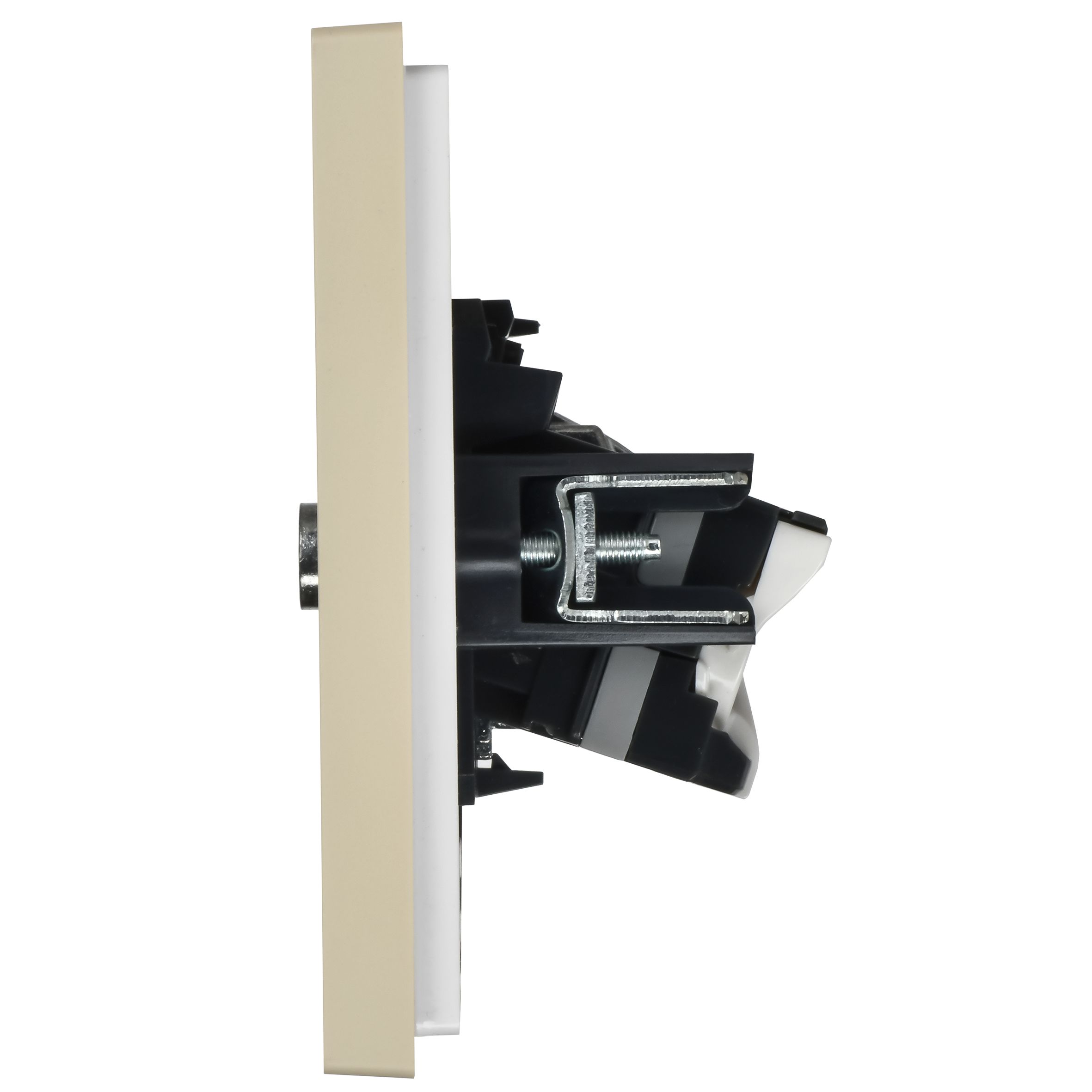 FORTE&PIANO Розетка двойная TV+RJ45 кат.6 FP437 скрытой установки ваниль (FP-AK20-2-K10)