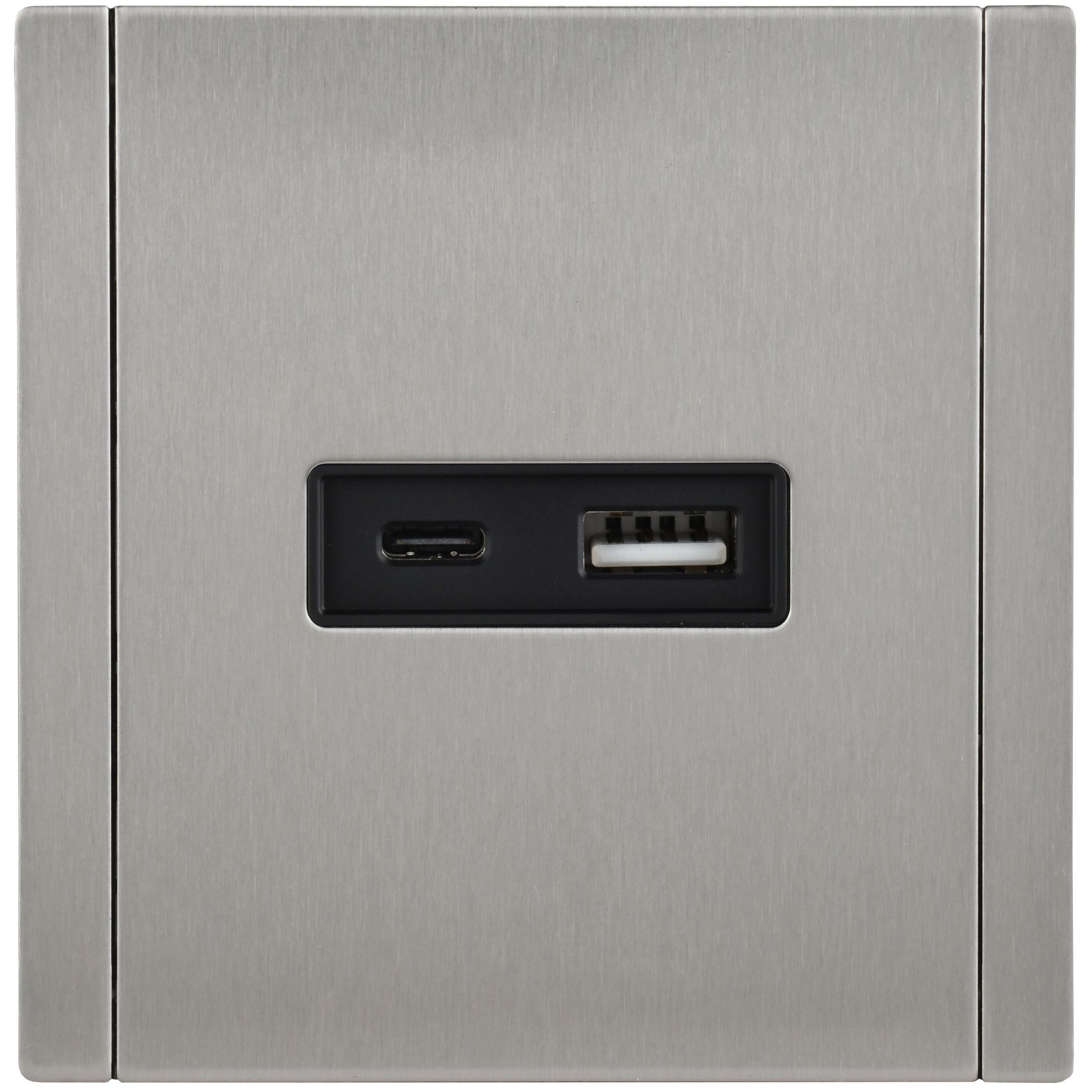 FORTE&PIANO Розетка USB A+C 3,1А FP750M скрытой установки металл никель (FP-U22-D31-M-K50)