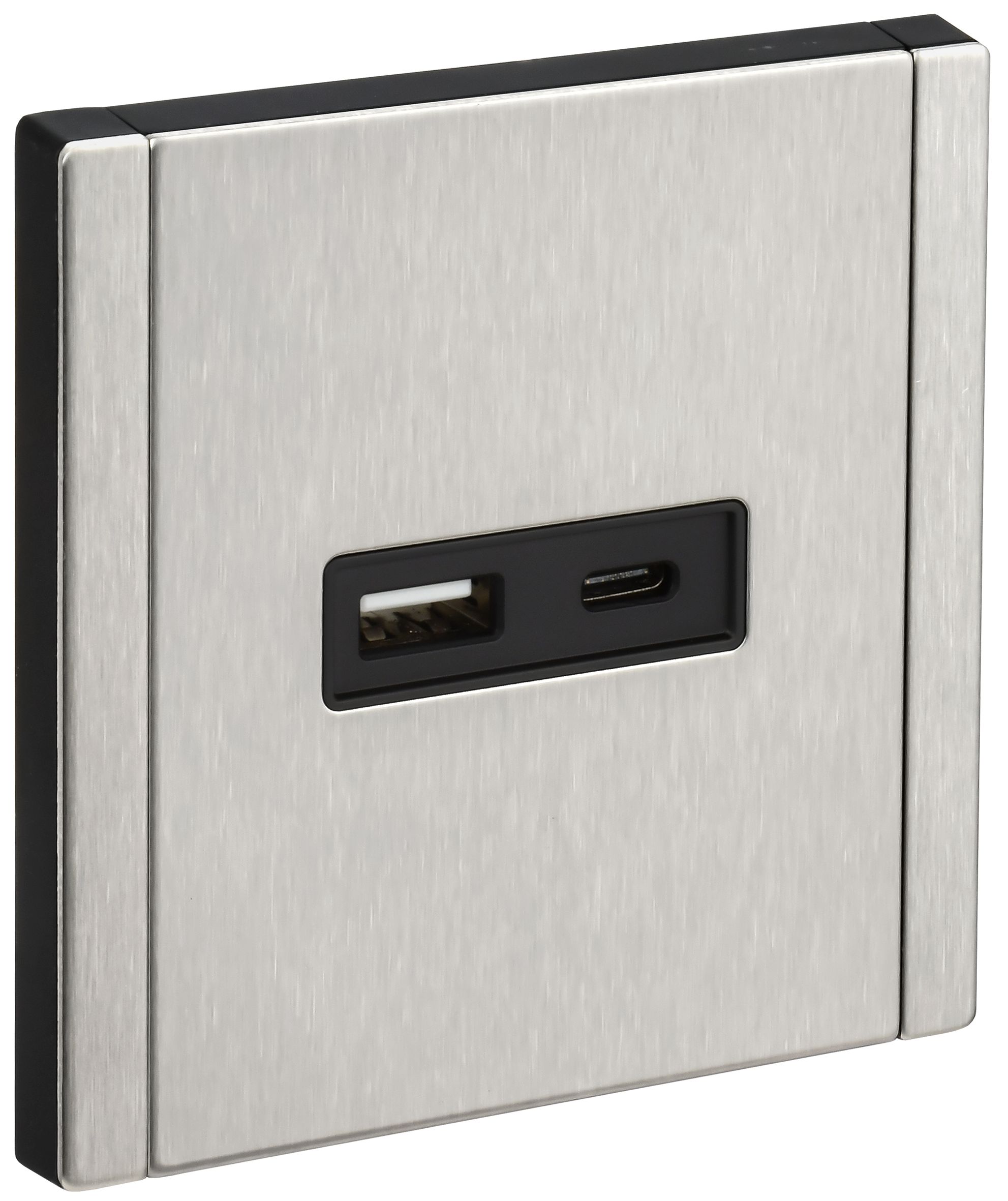 FORTE&PIANO Розетка USB A+C 3,1А FP750M скрытой установки металл никель (FP-U22-D31-M-K50)