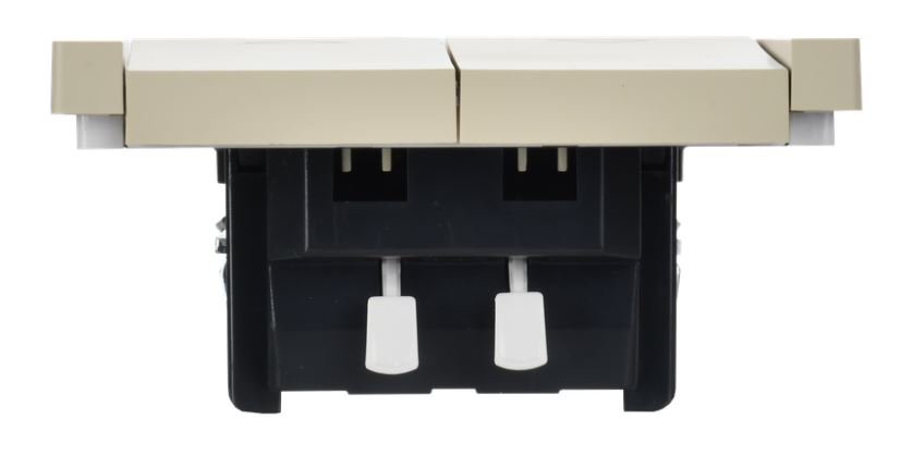 FORTE&PIANO Выключатель жалюзи FP411 скрытой установки 10А ваниль (FP-V15-0-10-1-K10)