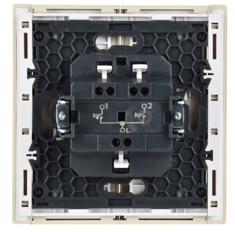 FORTE&PIANO Выключатель жалюзи FP411 скрытой установки 10А ваниль (FP-V15-0-10-1-K10)