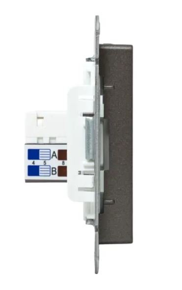 Механизм розетки RJ45 (cat5), мокко Эпика (UP1-SOM-RJ45-5)