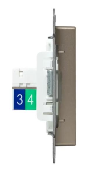 Механизм розетки RJ11, шампань Эпика (UP1-SOC-RJ11)