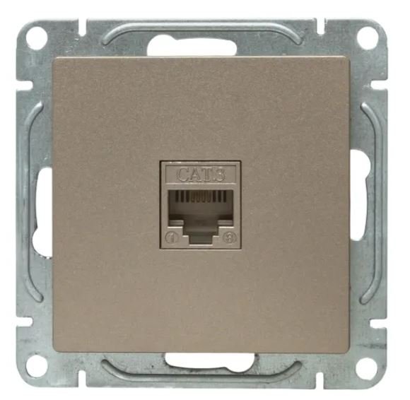 Механизм розетки RJ11, шампань Эпика (UP1-SOC-RJ11)