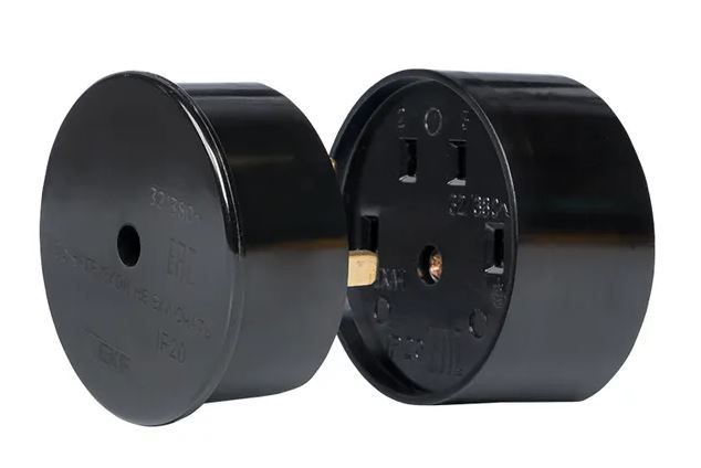 Разъем РШ-ВШ 32А 380В 3P+PE (ОУ) карболитовый черный PROxima (AS-380-O-04)