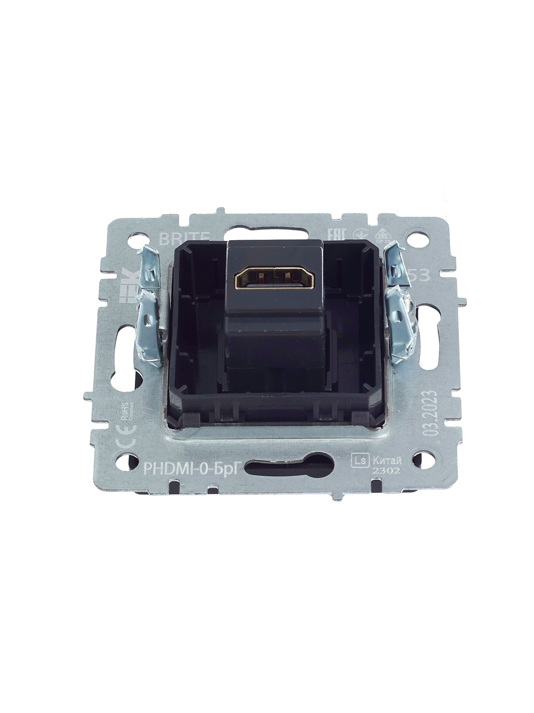 Розетка HDMI BRITE РHDMI-0-БрГ графит (BR-H10-K53)