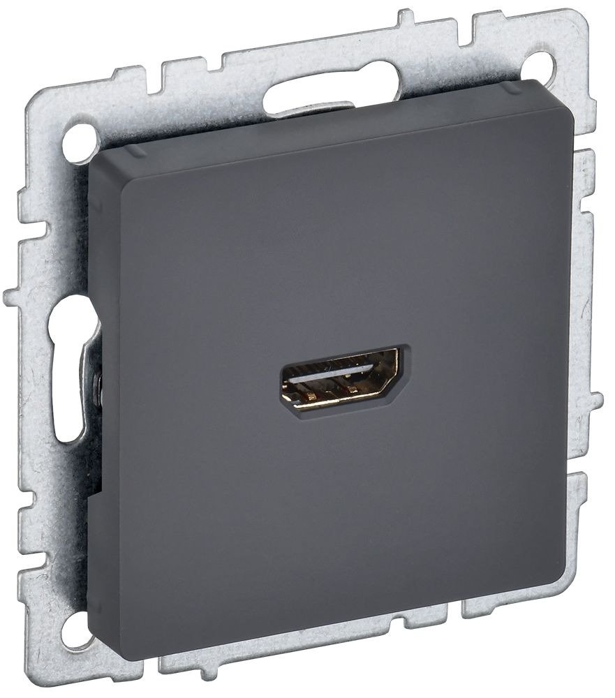 Розетка HDMI BRITE РHDMI-0-БрГ графит (BR-H10-K53)