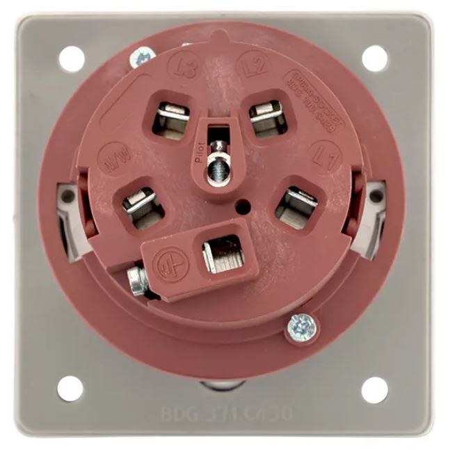 Розетка стационарная внутренняя 4252 3Р+РЕ+N 32А 380В IP67 PROxima (ps-4252-32-380)