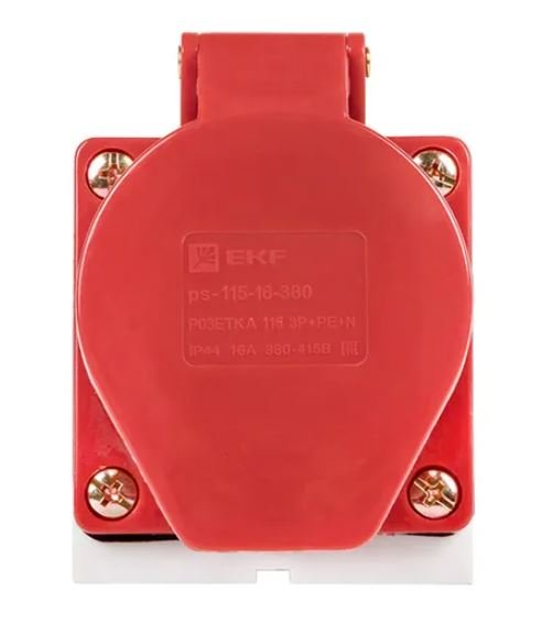 Розетка стационарная наружная 115 3Р+РЕ+N 16А 380В IP44 (ps-115-16-380)