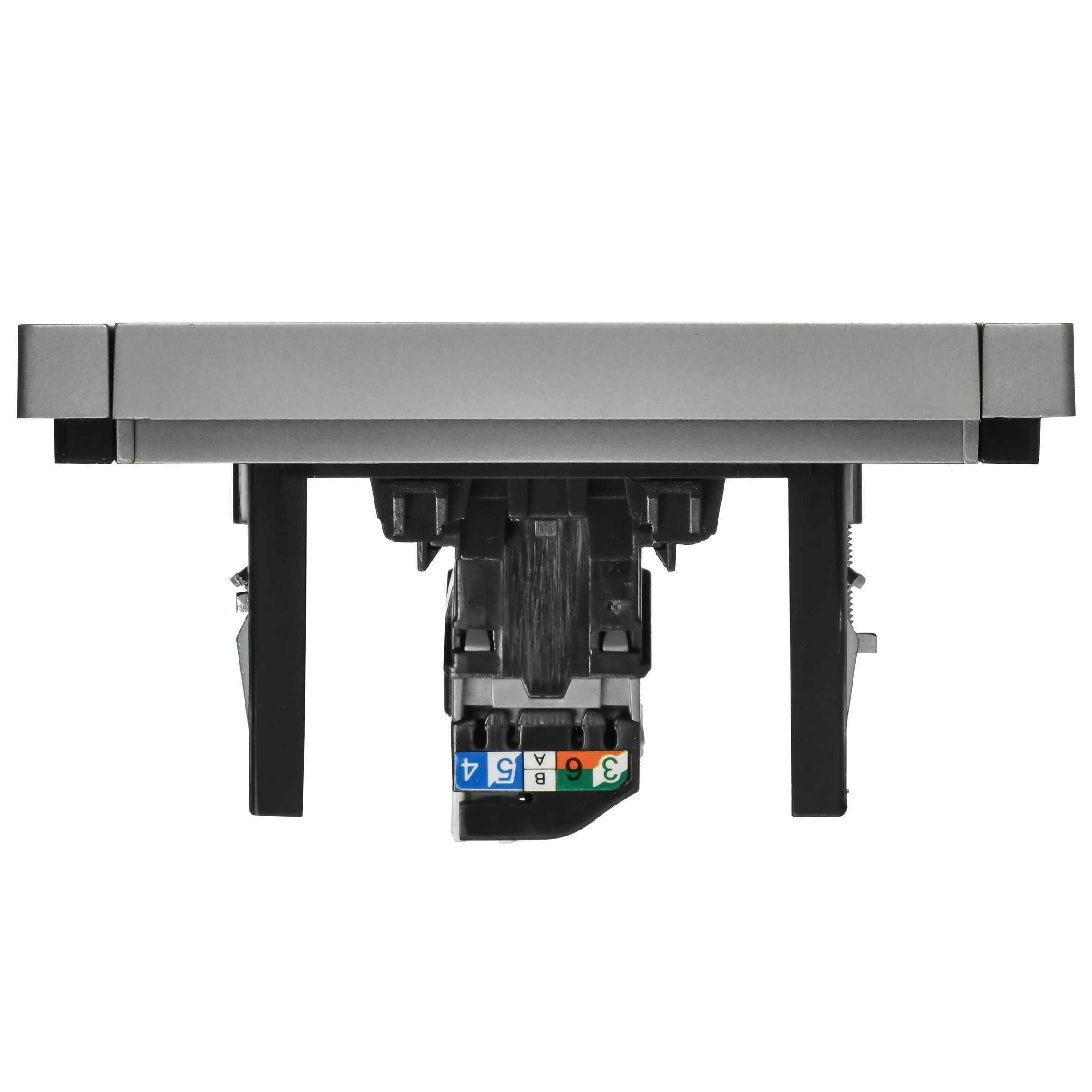 FORTE&PIANO Розетка компьютерная RJ45 кат.5E FP532 скрытой установки сталь (FP-K10-1-K46)
