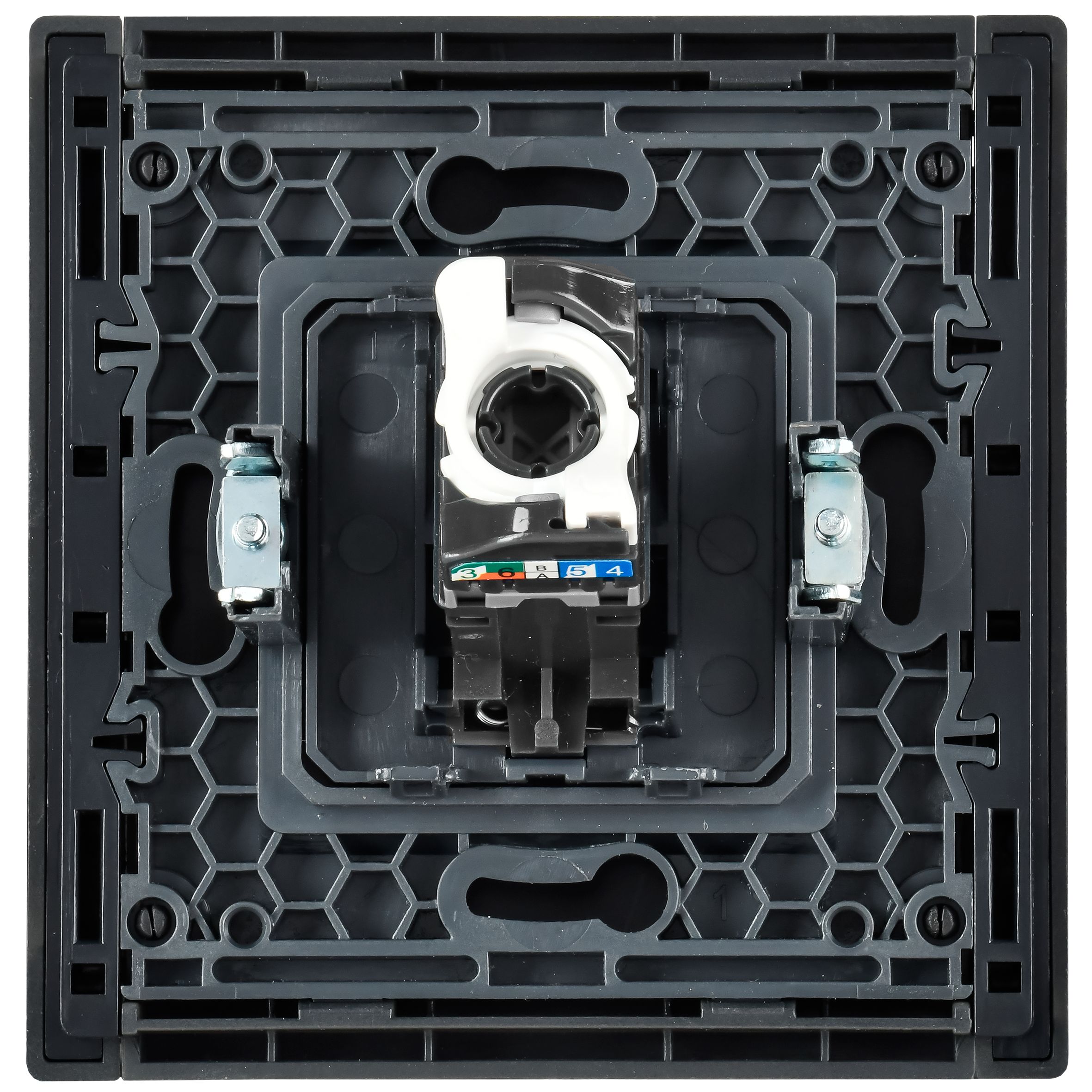 FORTE&PIANO Розетка компьютерная RJ45 кат.5E FP532 скрытой установки сталь (FP-K10-1-K46)
