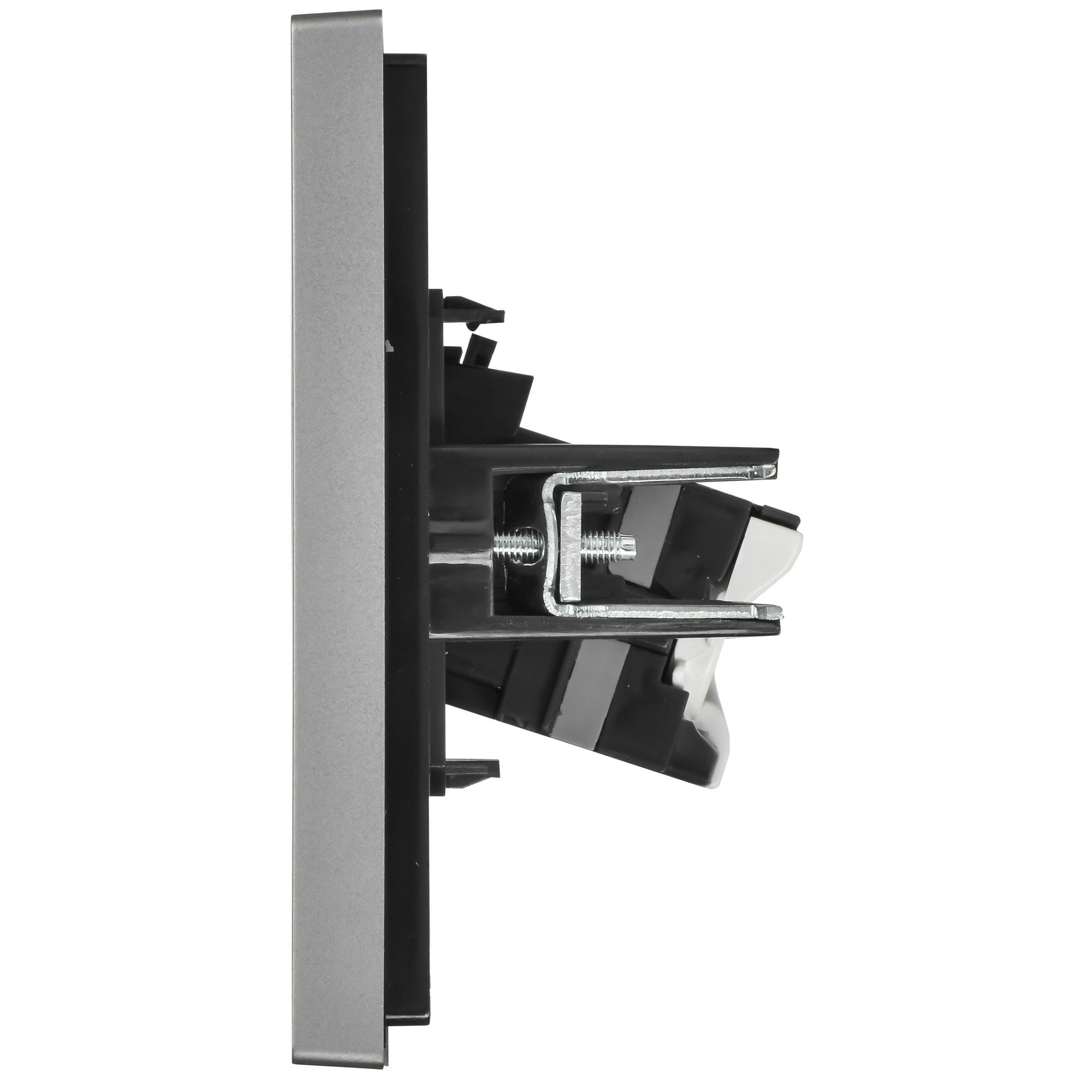 FORTE&PIANO Розетка компьютерная RJ45 кат.5E FP532 скрытой установки сталь (FP-K10-1-K46)