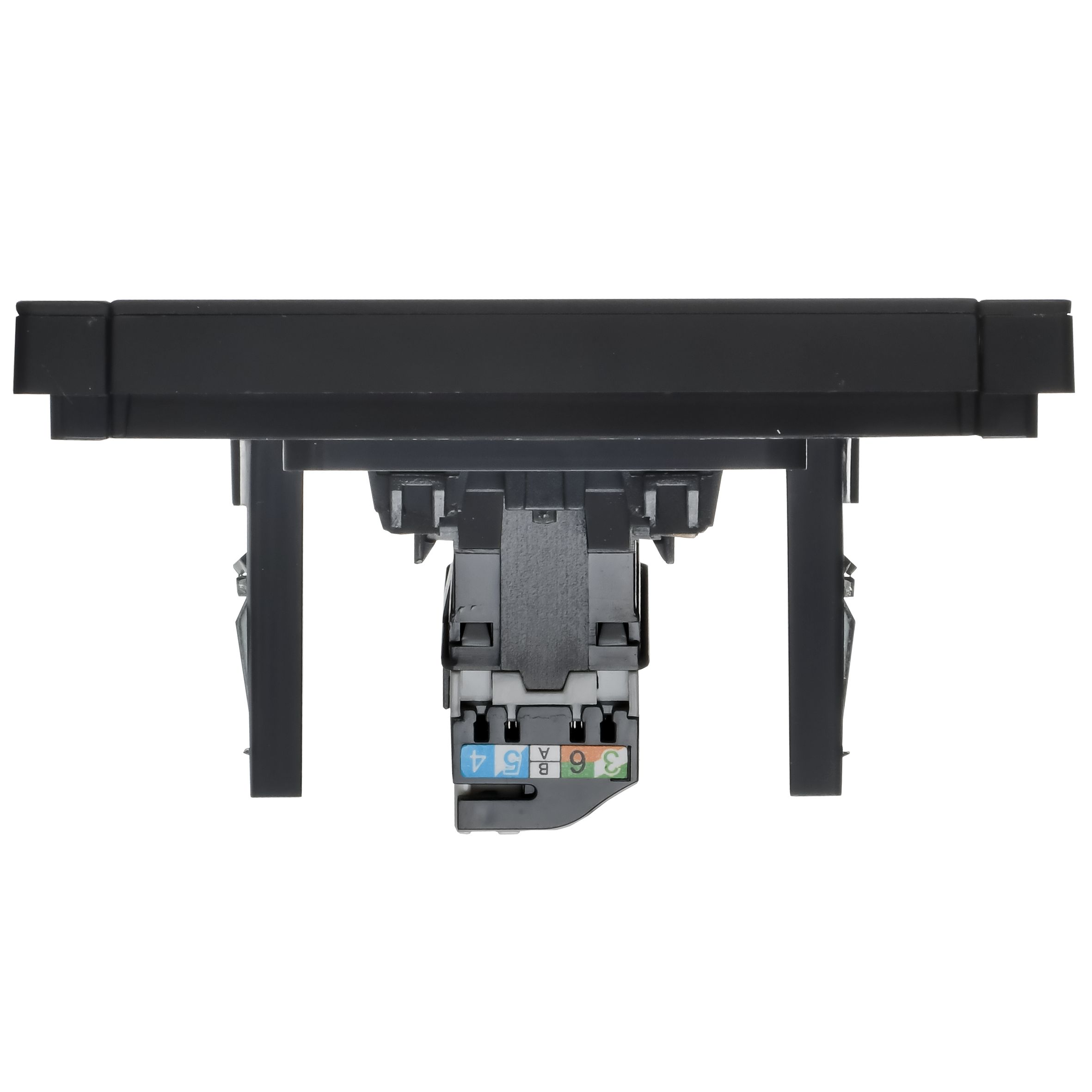 FORTE&PIANO Розетка компьютерная RJ45 кат.5E FP132M скрытой установки металл черный (FP-K10-1-M-K02)