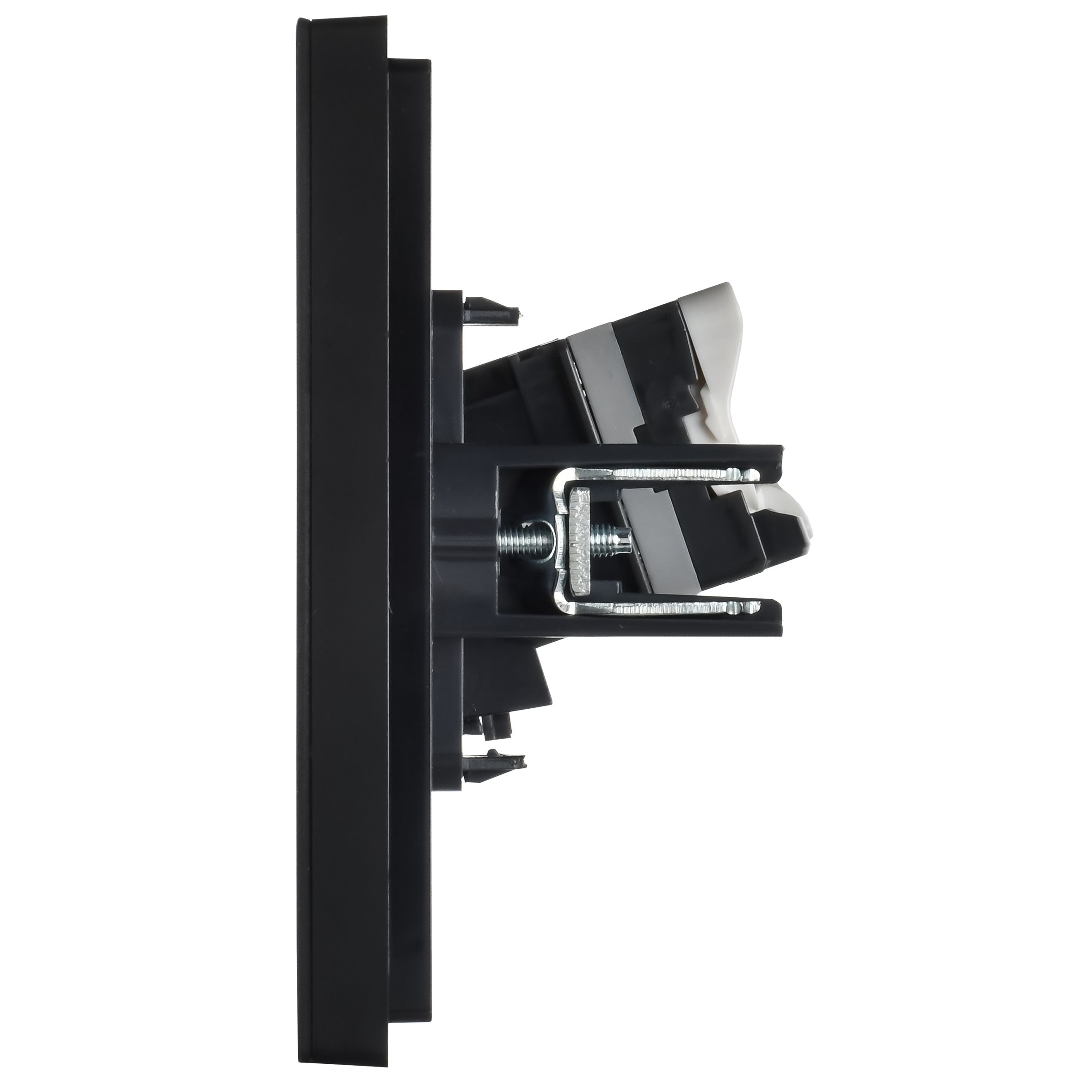 FORTE&PIANO Розетка компьютерная RJ45 кат.5E FP132M скрытой установки металл черный (FP-K10-1-M-K02)