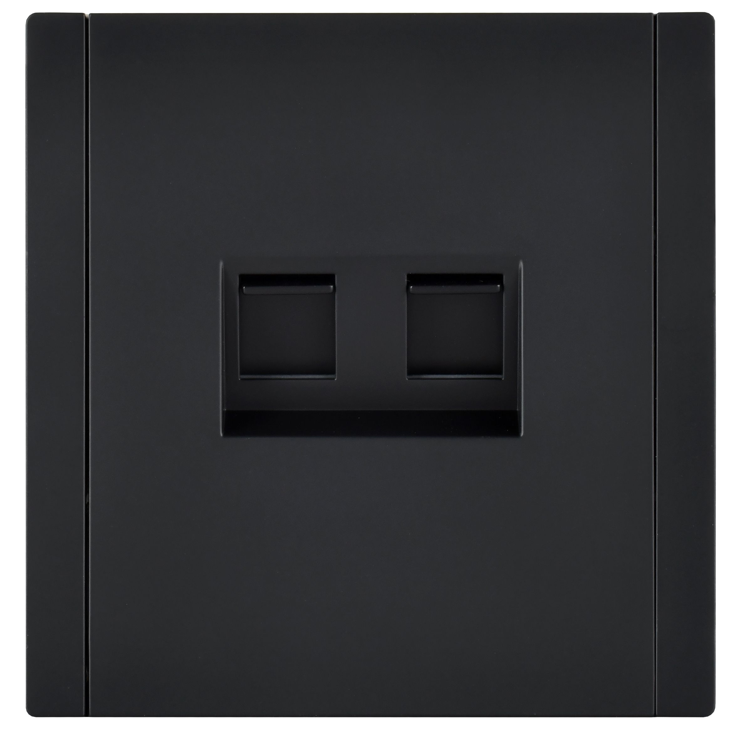 FORTE&PIANO Розетка компьютерная двойная RJ45 кат.5E FP133 скрытой установки черный (FP-K20-1-K02)