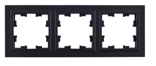 Рамка 3-местная РУ-3-БрЧ IP20 черная BRITE (BR-M32-K02)