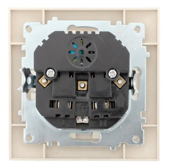Валенсия Розетка 1-местная с/з 16А кремовая с защ. штор. с 2 USB 2,1А (EWR16-028-20-2USB)