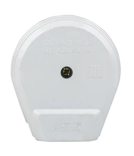 Вилка для разъема РШ-ВШ 32А 250В 2P+PE пластиковая бел. (AS-250-B-01)