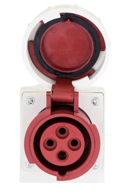 Розетка стационарная наружная 1242 3Р+РЕ 32А 380В IP67 PROxima (ps-1242-32-380)