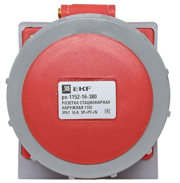 Розетка стационарная наружная 1152 3Р+РЕ+N 16А 380В IP67 PROxima (ps-1152-16-380)