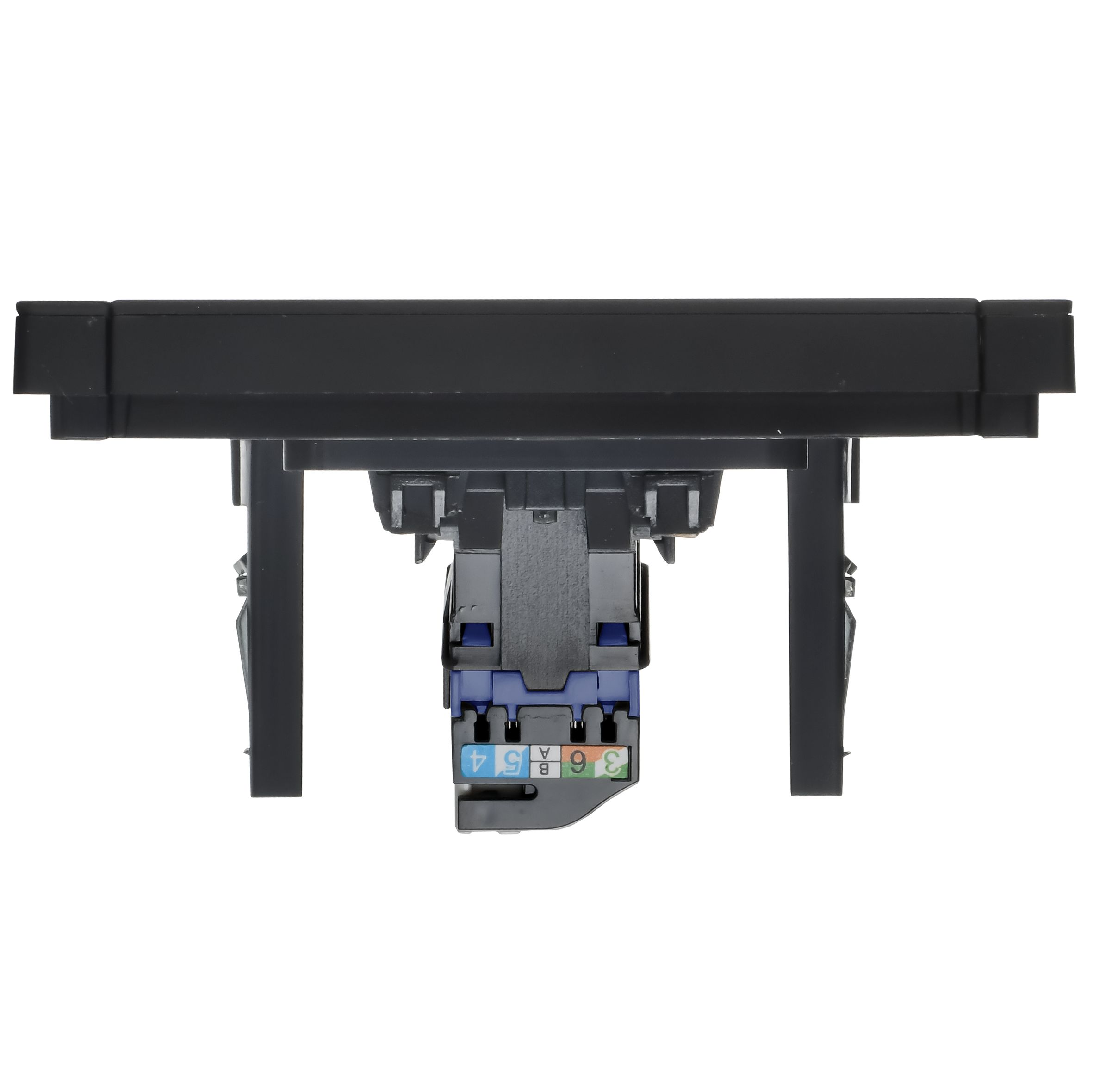 FORTE&PIANO Розетка компьютерная RJ45 кат.6 FP131M скрытой установки металл черный (FP-K10-2-M-K02)