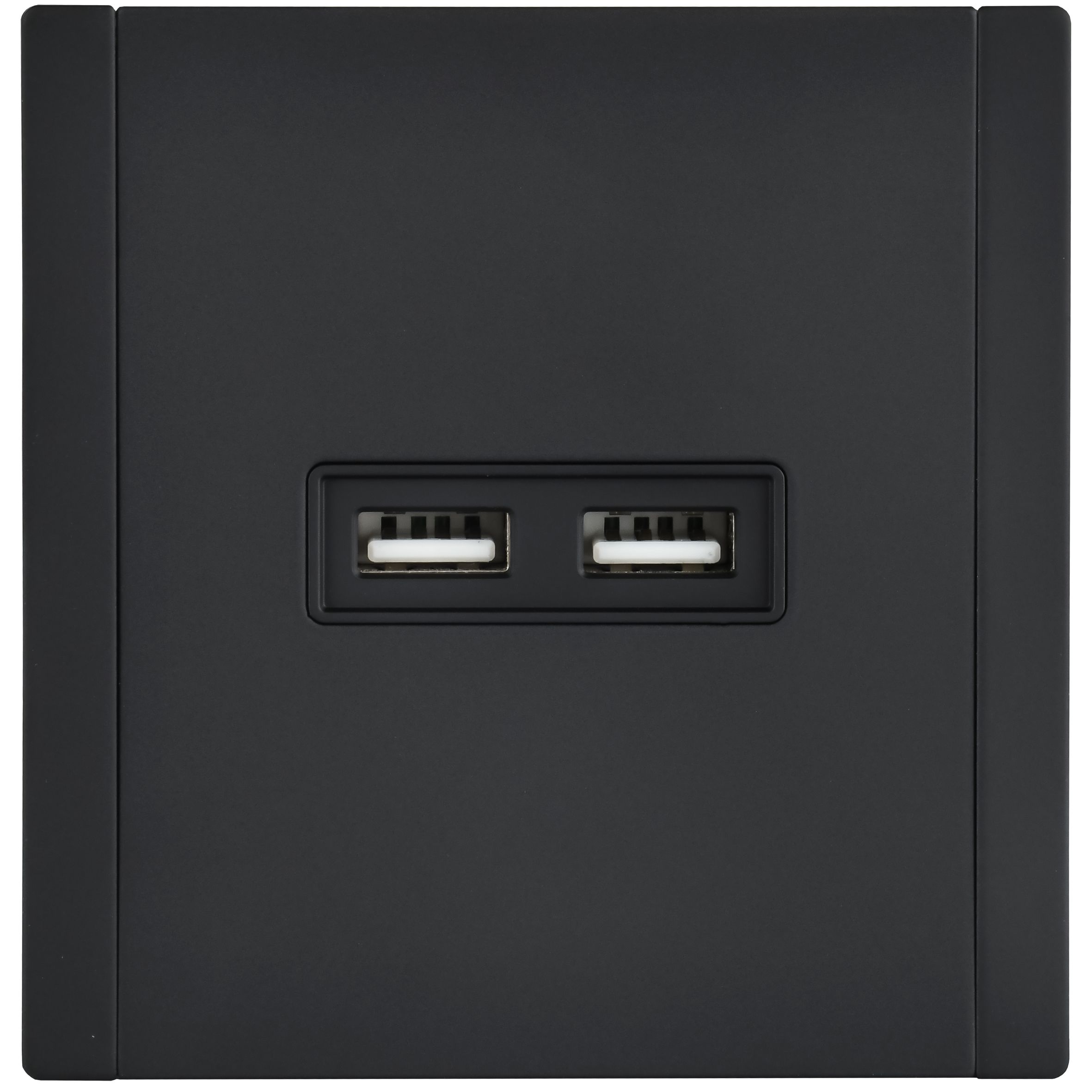 FORTE&PIANO Розетка USB A+A 3,1А FP149M скрытой установки металл черный (FP-U21-D31-M-K02)