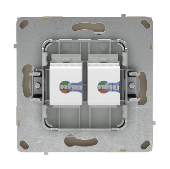 Розетка RJ-45 KANT 6А двойная ванильный марципан (7015674)