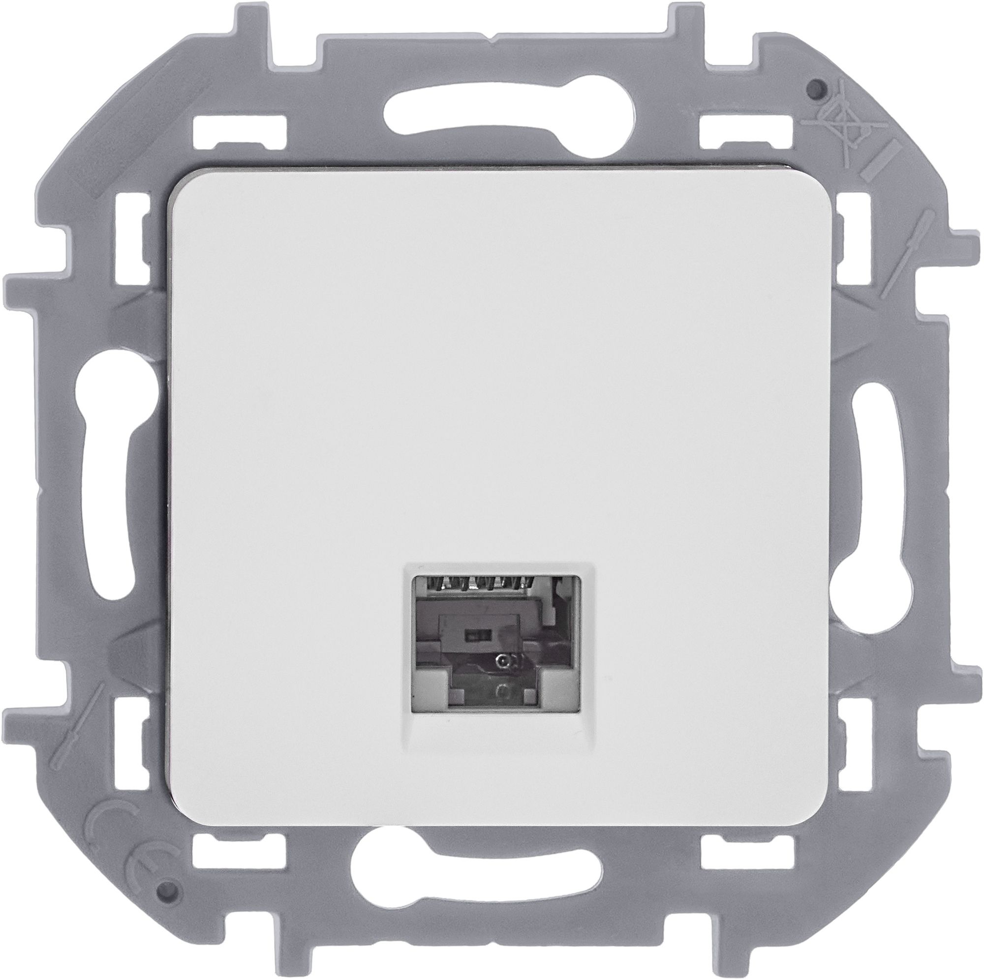 Inspiria розетка компьютерная RJ45, 6 UTP, скрытой установки, белый (673830)