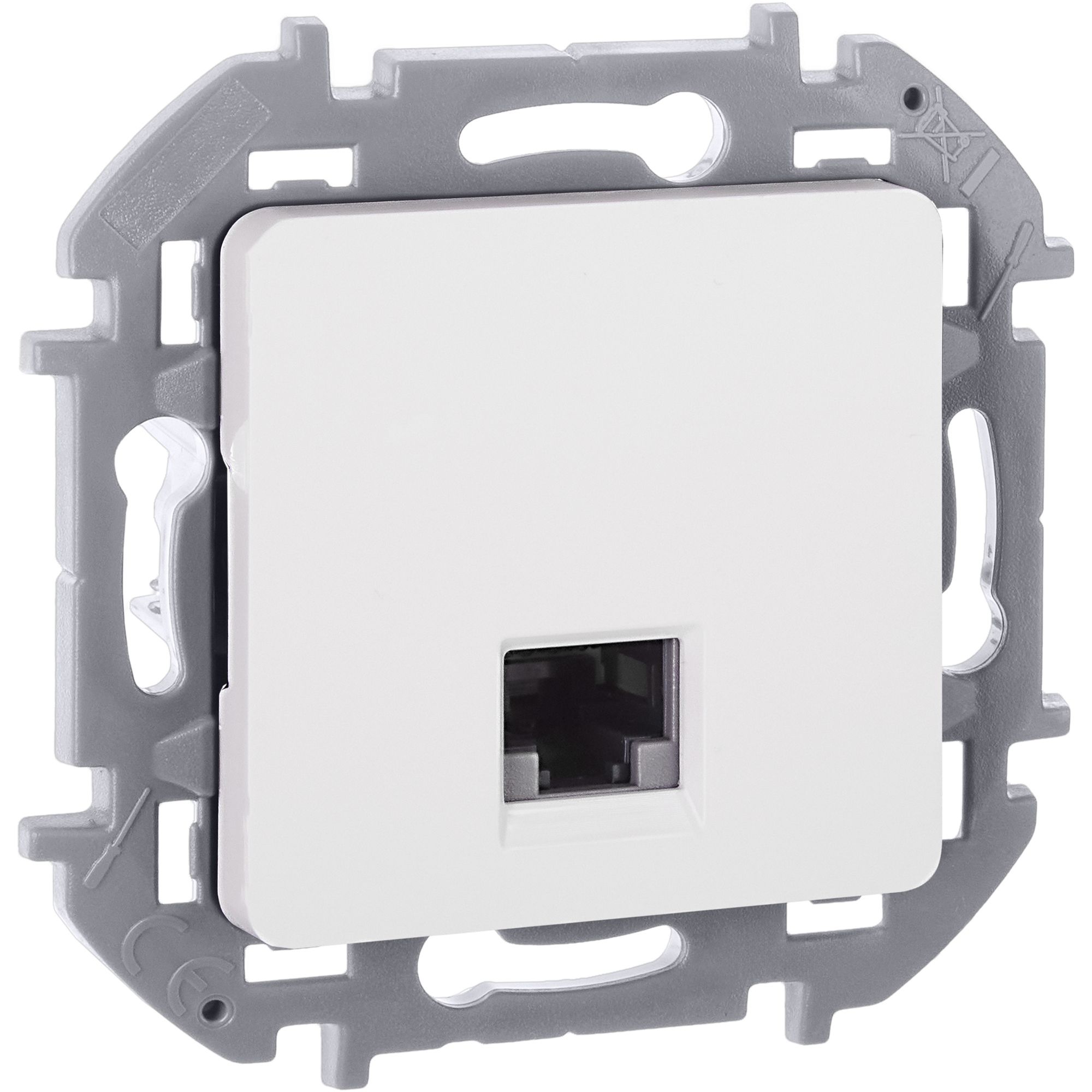 Inspiria розетка компьютерная RJ45, 6 UTP, скрытой установки, белый (673830)