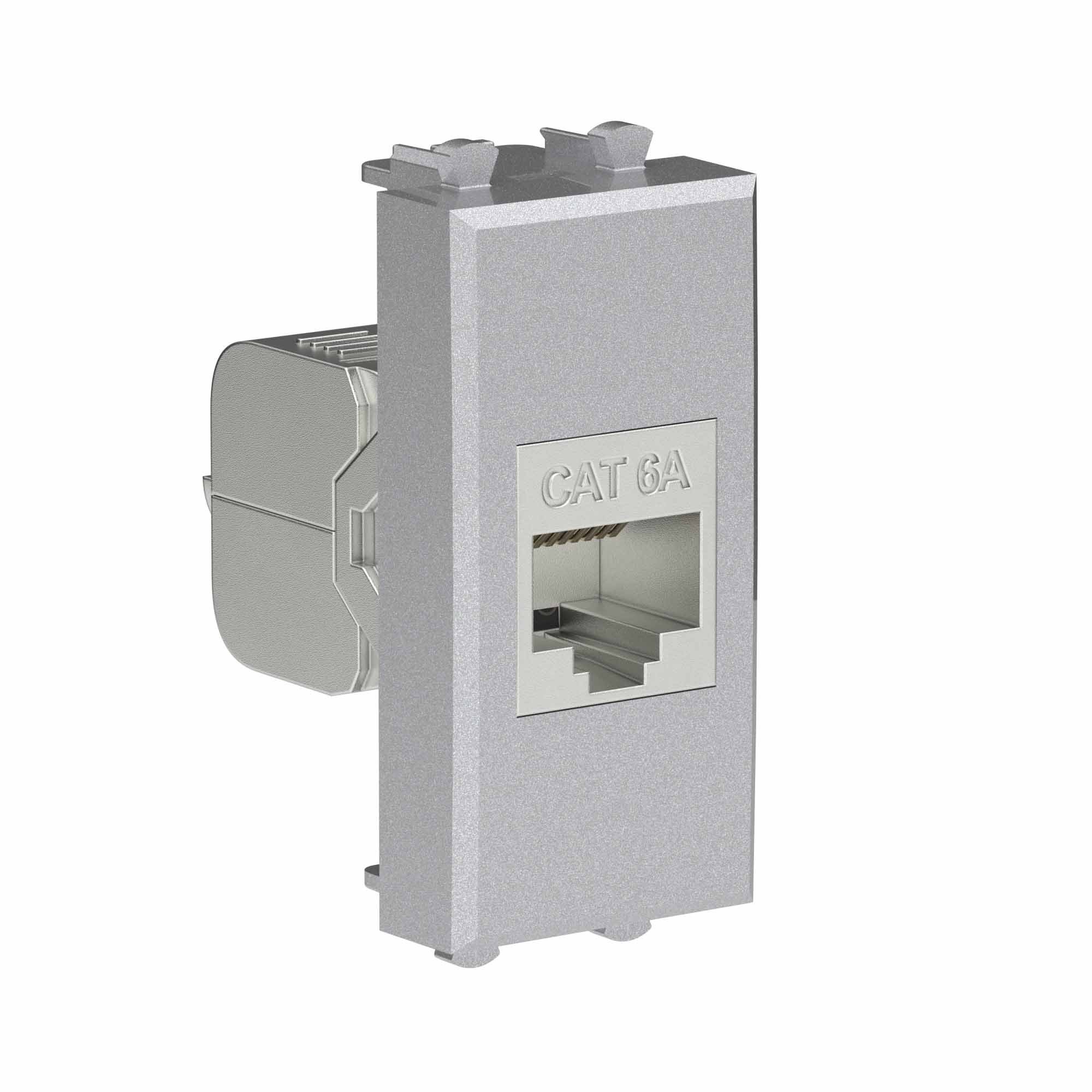 Розетка RJ-45 кат.6А экранированная 1 модуль Avanti закаленная сталь (4404771)