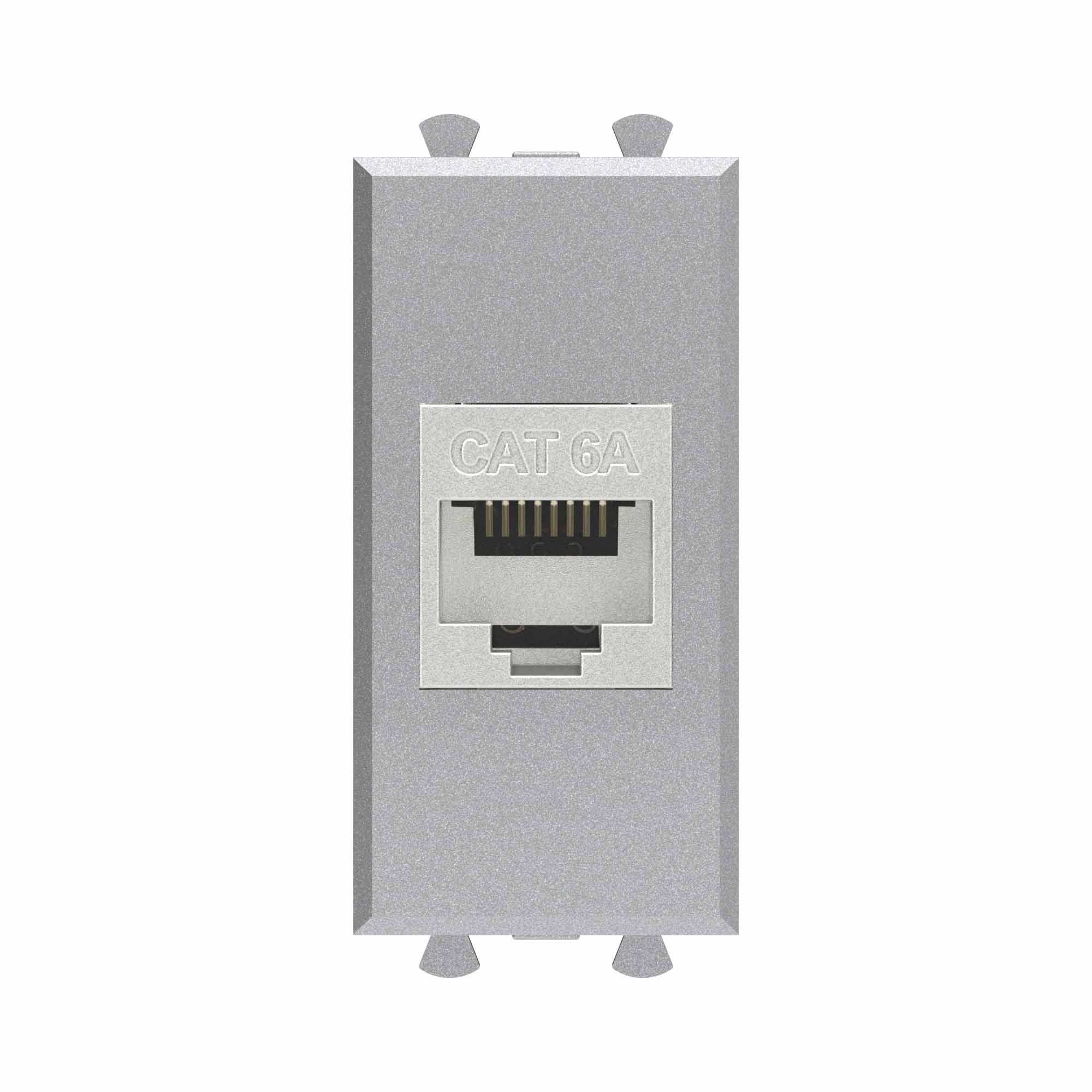 Розетка RJ-45 кат.6А экранированная 1 модуль Avanti закаленная сталь (4404771)