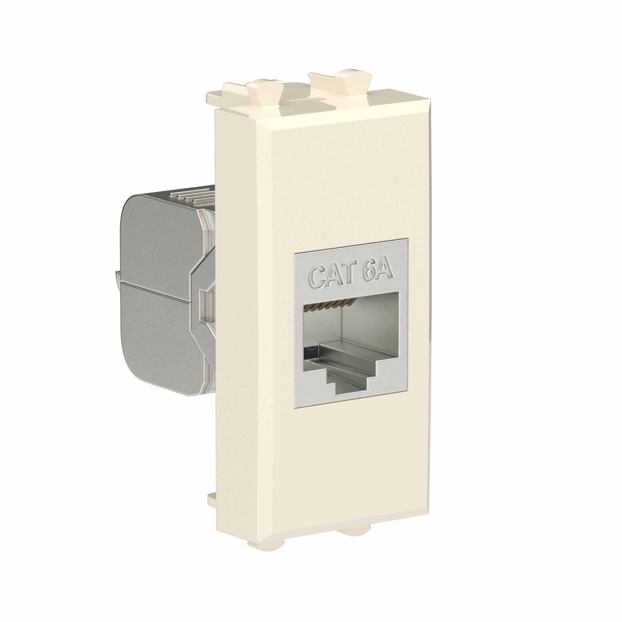 Розетка RJ-45 кат.6А экранированная 1 модуль Avanti ванильная дымка (4405771)