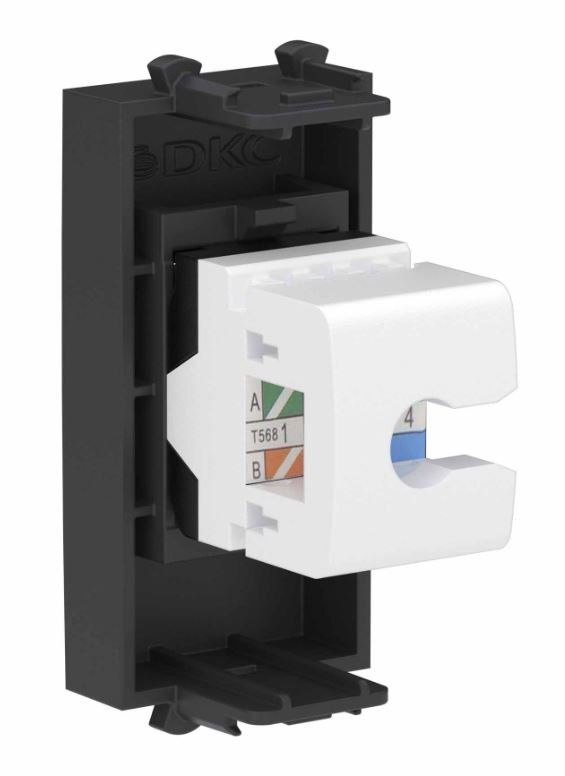 Розетка RJ-45 кат.6 1 модуль Avanti черный матовый (4412691)