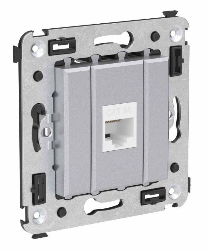 Розетка RJ-45 кат.6А одинарная Avanti закаленная сталь (4404673)