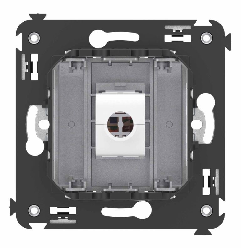 Розетка RJ-45 кат.6А одинарная Avanti закаленная сталь (4404673)