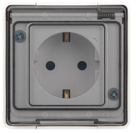 Розетка ОУ Эксперт 11-2502-01 16А IP55 250В 2P+E белый ЭРА (Б0063280)