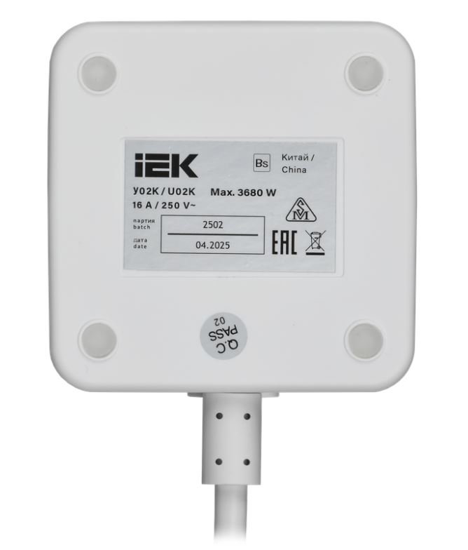 Удлинитель У02К 2 места 1,3м 3х1,0мм2 USB A+C DOMINIC (DN-YP31-16-02-01-ZKU-K01)