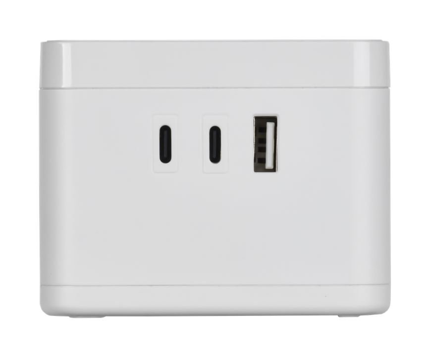 Удлинитель У02К 2 места 1,3м 3х1,0мм2 USB A+C DOMINIC (DN-YP31-16-02-01-ZKU-K01)